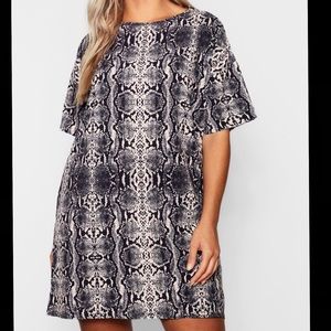Oversized Snakeskin T-Shirt Dress